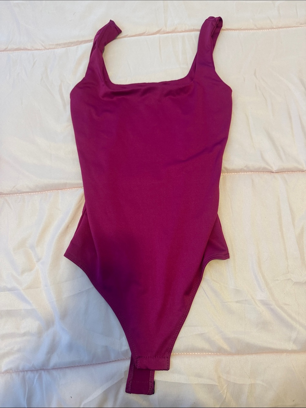 Plum Scoop Neck One-Piece Bodysuit